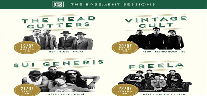 Semana no The Basement tem Headcutters, Vintage Cult, Sui Generis e Freela