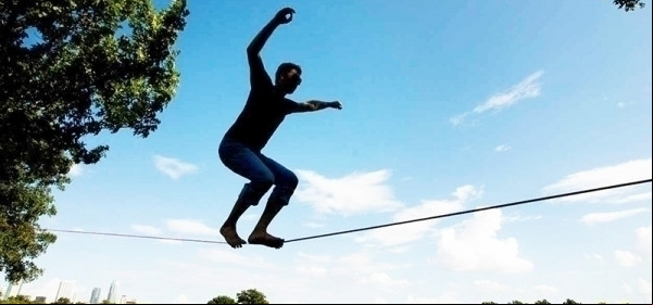 Espaço para slackline foi entregue neste sábado no Ramiro Ruediger