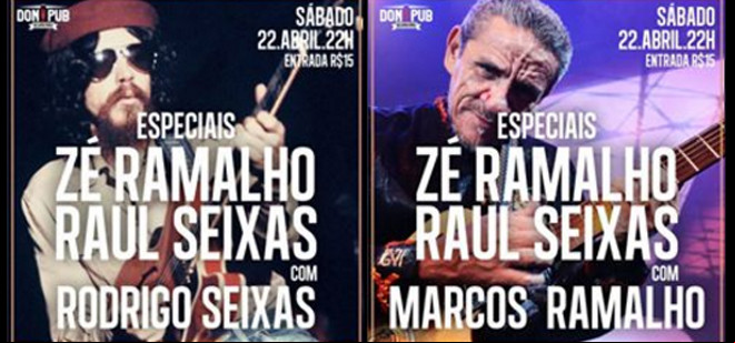 Sábado tem cover de Raul Seixas e Zé Ramalho no Don Pub