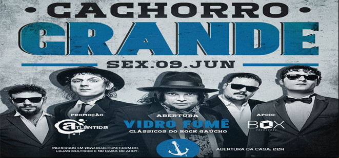 Hoje tem mais um show da Cachorro Grande em Blumenau
