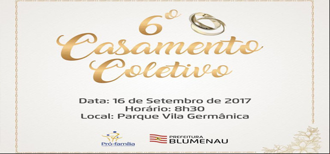 Lançada a 6ª edição do Casamento Coletivo em Blumenau