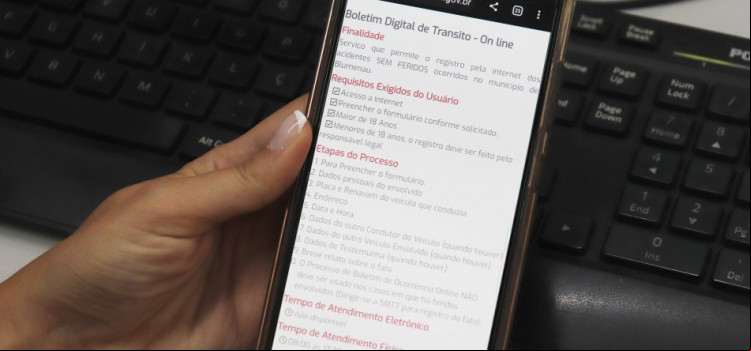 Blumenau disponibiliza boletins de ocorrência via internet