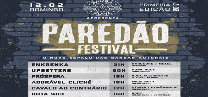 Domingo tem Paredão Festival 2017 no Ahoy